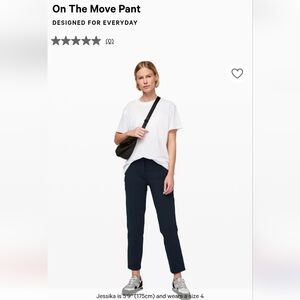 Lululemon On The Move Pant *Lightweight True Navy 💙 color Size 8 Inseam 27"